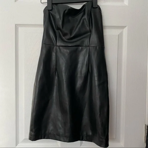 Forever 21 Strapless Faux Leather Dress